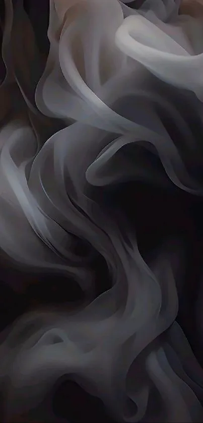 Abstract smoke flow on dark background wallpaper.