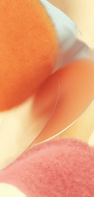 Abstract soft gradient wallpaper with warm peach and orange hues.