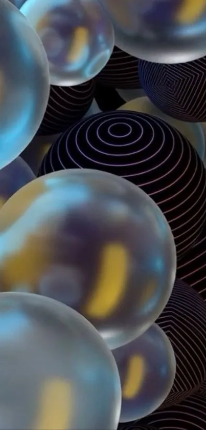 Abstract spheres with vivid colors