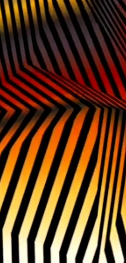 Abstract striped gradient wallpaper with vibrant colors.