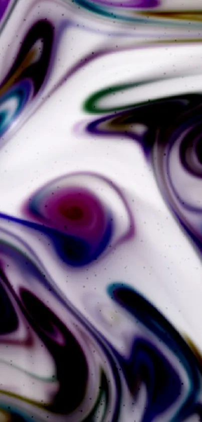 Abstract swirl design with purple hues and dynamic art patterns.