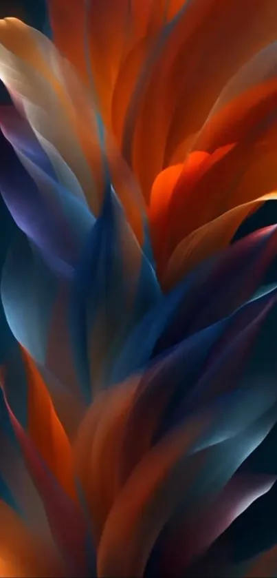 Vivid abstract wallpaper with swirling colors.