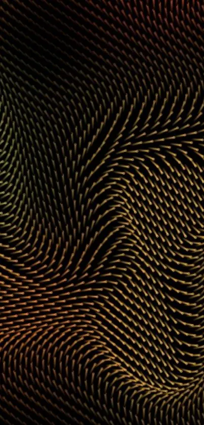 Abstract wavy pattern with dark tones for mobile wallpaper.