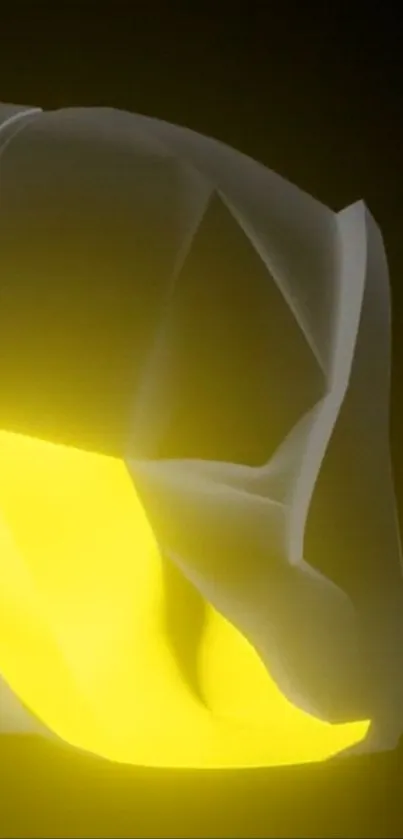 Abstract design with a yellow glowing element.