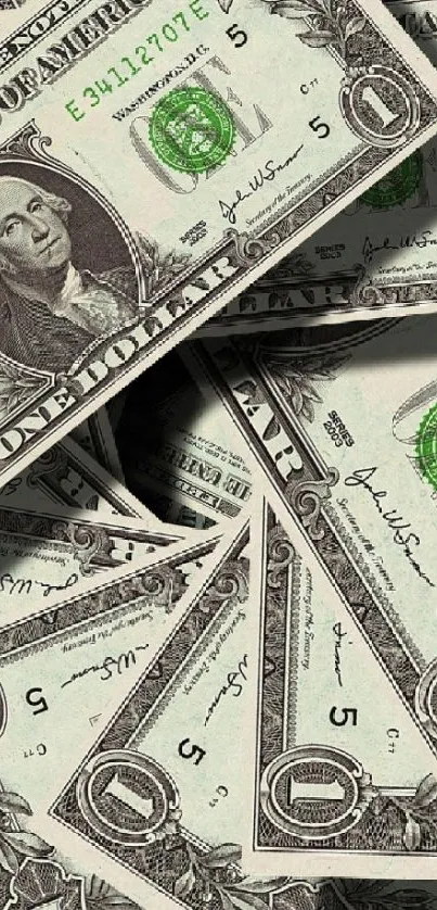 Stack of U.S. dollar bills mobile wallpaper.