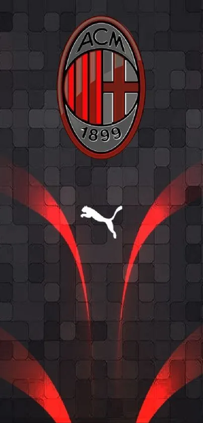 AC Milan emblem with red highlights