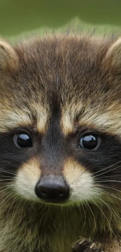 Adorable raccoon close-up wallpaper for phones.