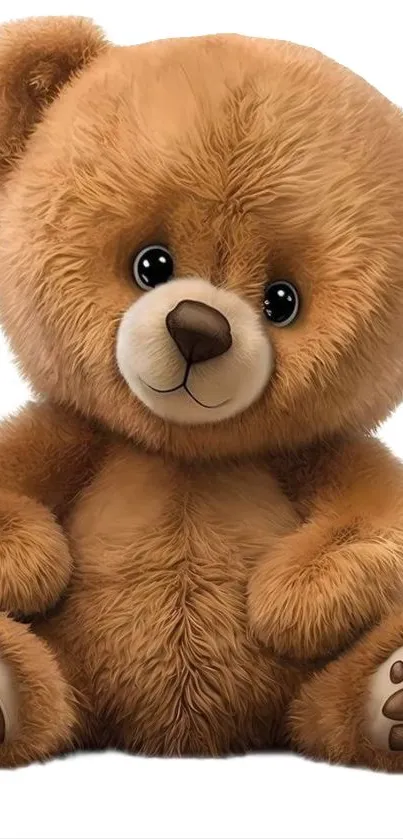 Adorable fluffy teddy bear with brown fur wallpaper.