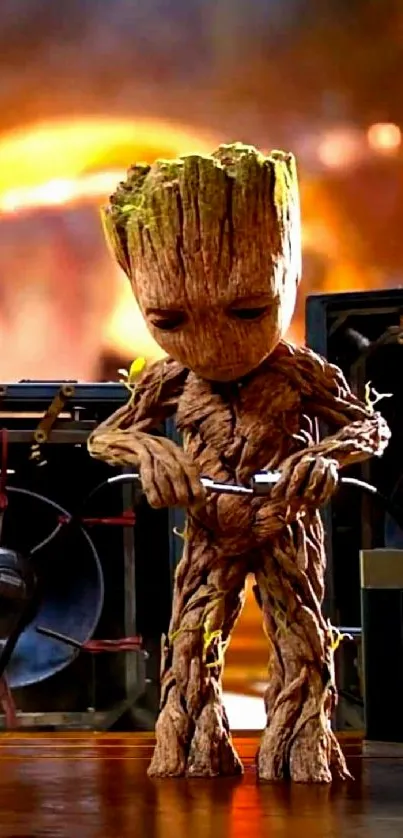 Adorable Tree Character Wallpaper - free download