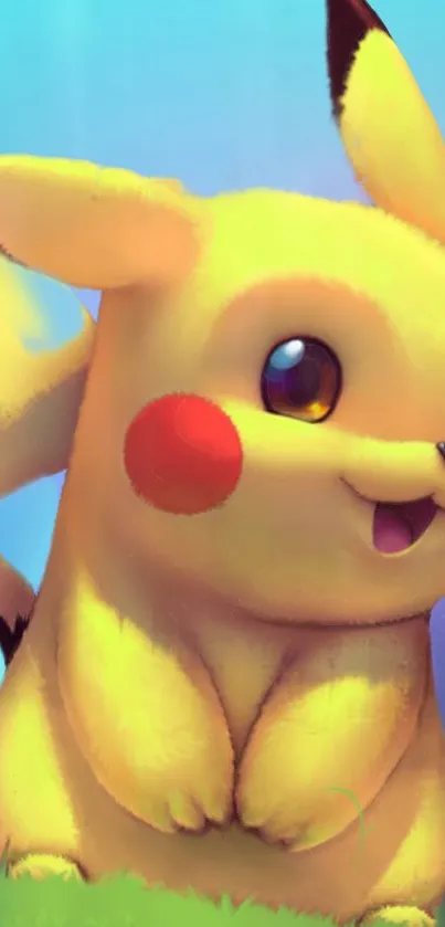 Adorable animated yellow creature wallpaper.