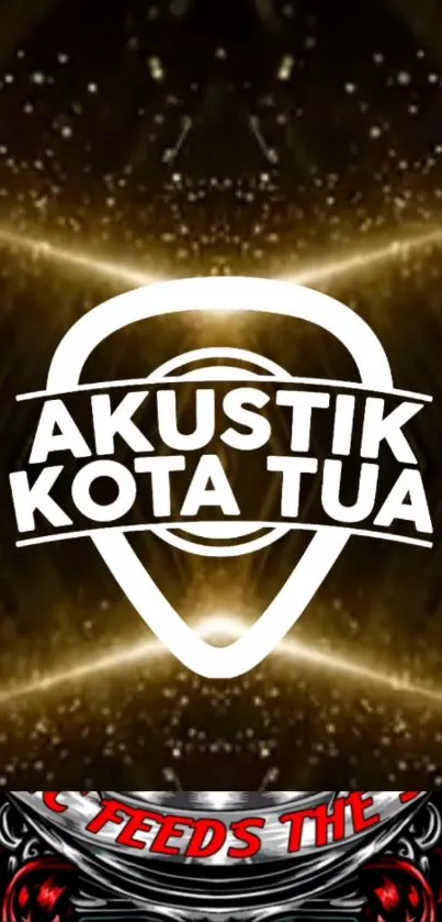 Akustik Kota Tua music-themed wallpaper with bold design and vibrant colors.