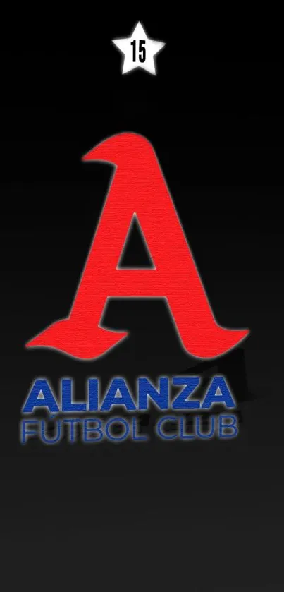 Alianza Futbol Club logo on black background wallpaper.