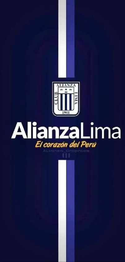 Alianza Lima football club mobile wallpaper with emblem and bold colors.