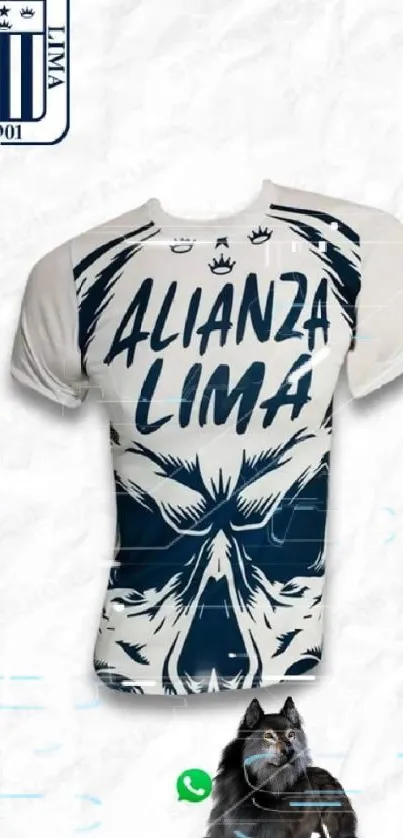 Alianza Lima skull design t-shirts featuring bold graphics.