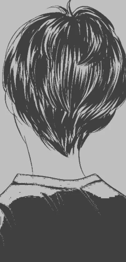 Anime Back View Art - free download