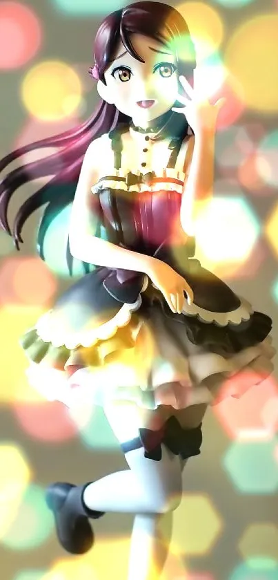 Anime figurine with a gray background