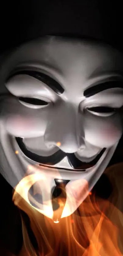 Anonymous mask on dark background, mysterious aesthetic.