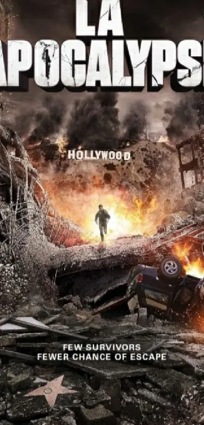 Explosive urban apocalypse scene with burning destruction.