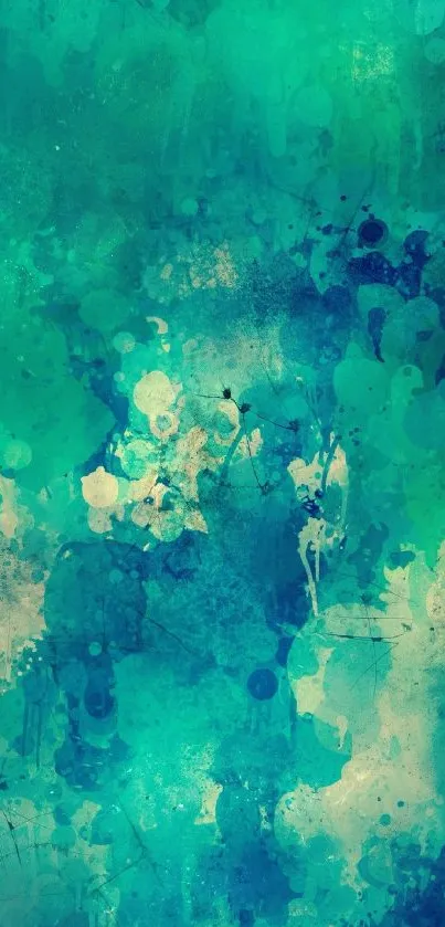 Aqua abstract mobile wallpaper with teal and blue hues, exuding a calm atmosphere.