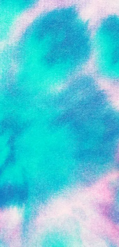 Aqua and purple abstract watercolor mobile wallpaper.