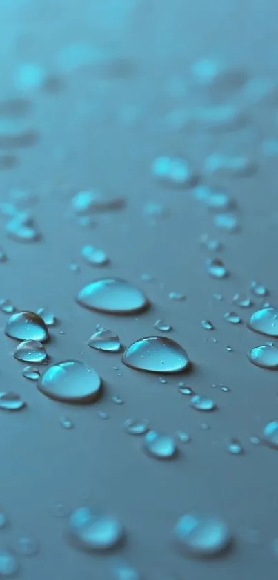 Aqua droplets beautifully scattered on a serene mobile wallpaper background.