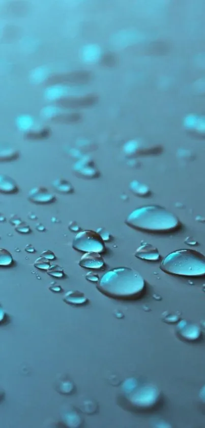 Aqua droplets on a sleek surface, mobile wallpaper.