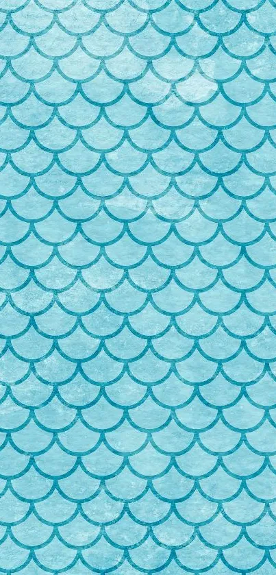 Aqua scales pattern wallpaper with a sea-inspired design.