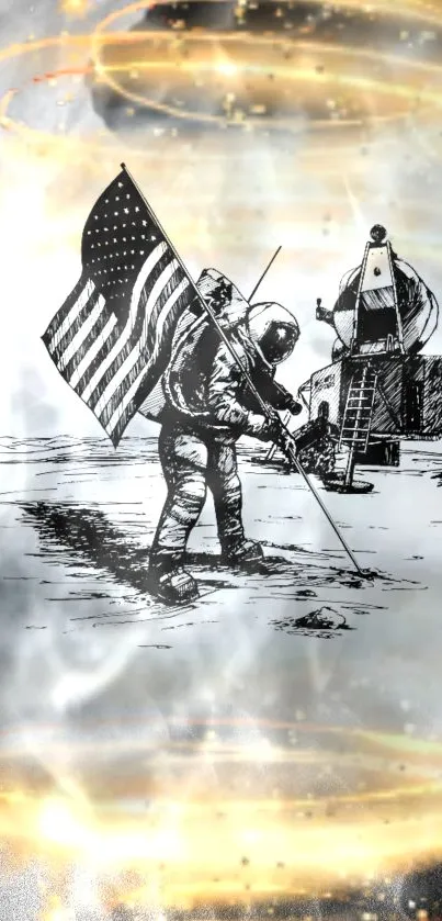 Art Painting Flag Live Wallpaper