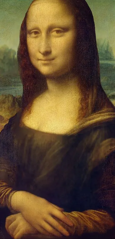 Mobile wallpaper featuring a famous Renaissance artwork.