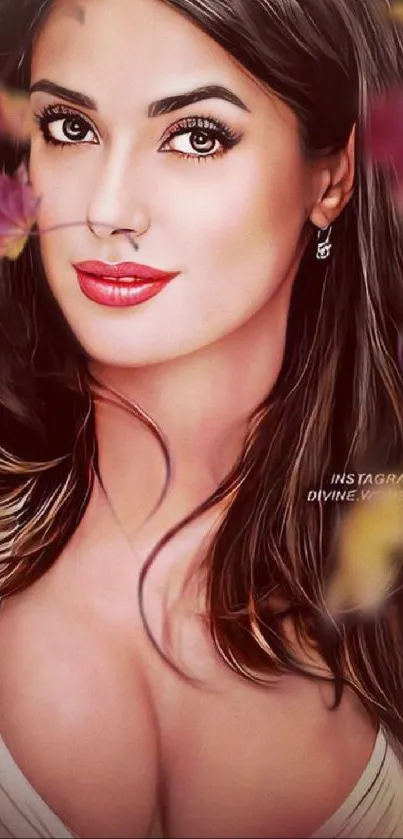 Artistic portrait of a woman with vivid colors