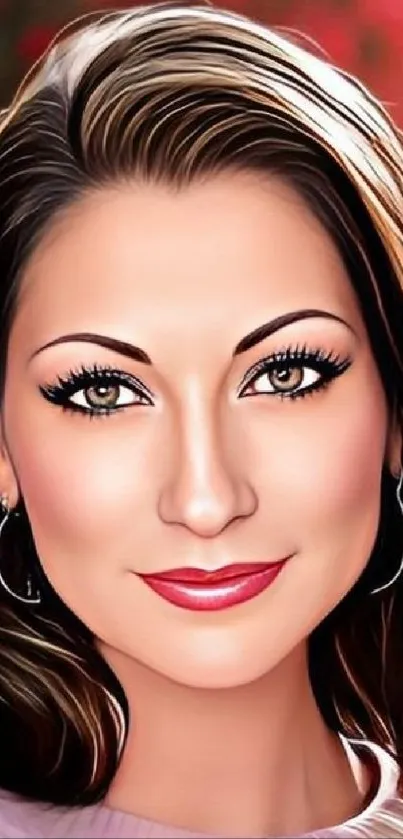 Artistic portrait of a woman with elegant features and stylish design.