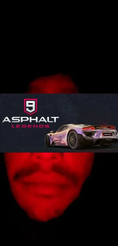 Asphalt Legends car racing mobile wallpaper with dark and vibrant design.