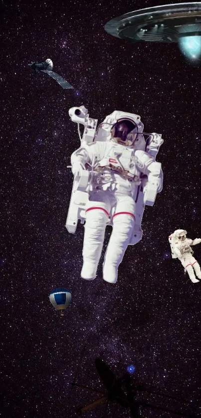 Astronaut Flash Photography Gesture Live Wallpaper