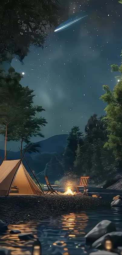 Astronomical Object Camping Star Live Wallpaper