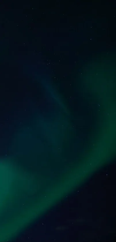 Beautiful aurora borealis over a dark starry sky.