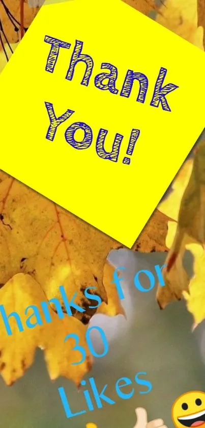 Autumn Leaves Thank You Wallpaper - free download