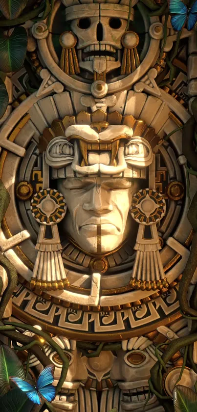 Aztec Totem Dual Wallpaper Live Wallpaper