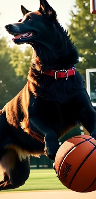 Basketball Dog Sports Equipment Live Wallpaper