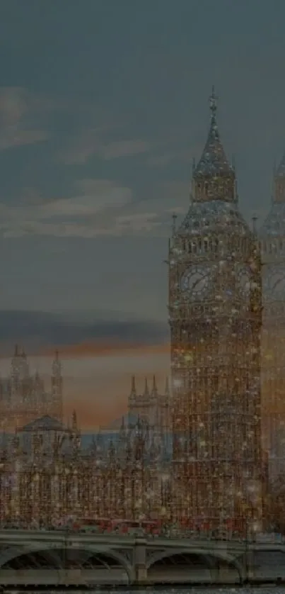 Scenic view of Big Ben at dusk with a twilight sky backdrop.