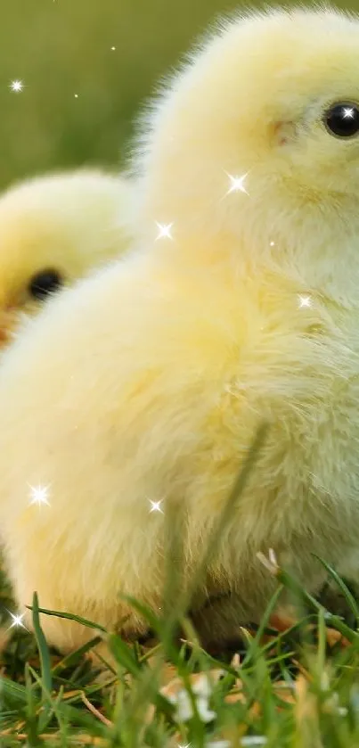 the cute sparkly ducklings  Live Wallpaper