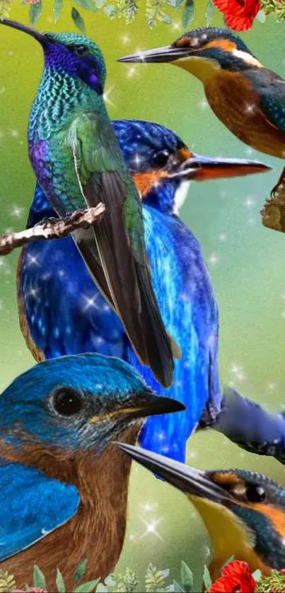 Bird Green Vertebrate Live Wallpaper