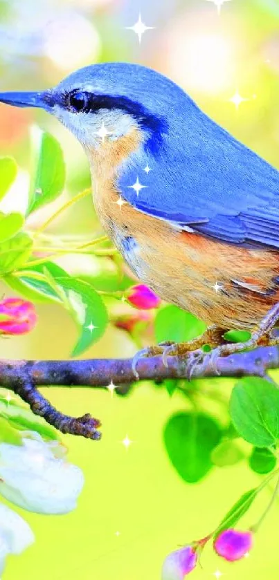 Bird Plant Blue Live Wallpaper