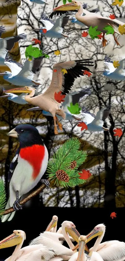 Bird Plant Botany Live Wallpaper