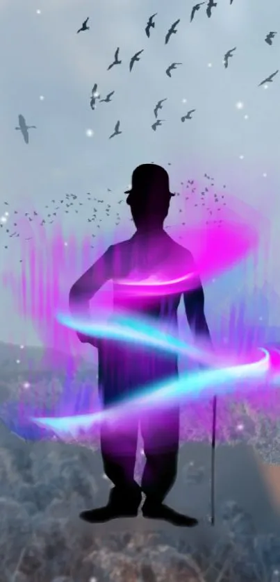 Bird Purple Sky Live Wallpaper