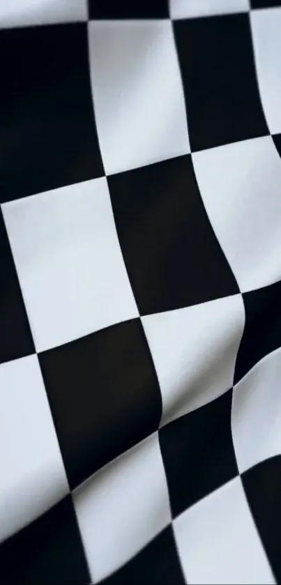 Black and white checkered pattern wallpaper with a stylish modern design.