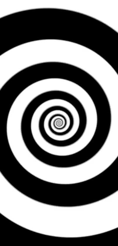 Black and white spiral pattern wallpaper, artistic and modern design.