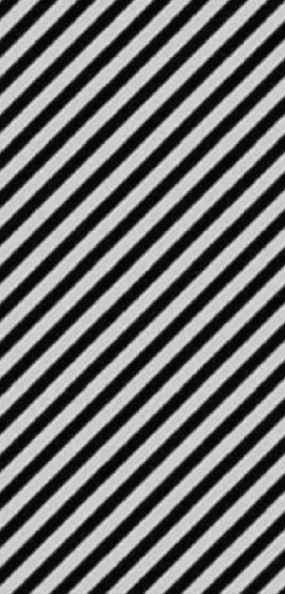 Diagonal black and white striped mobile phone wallpaper.