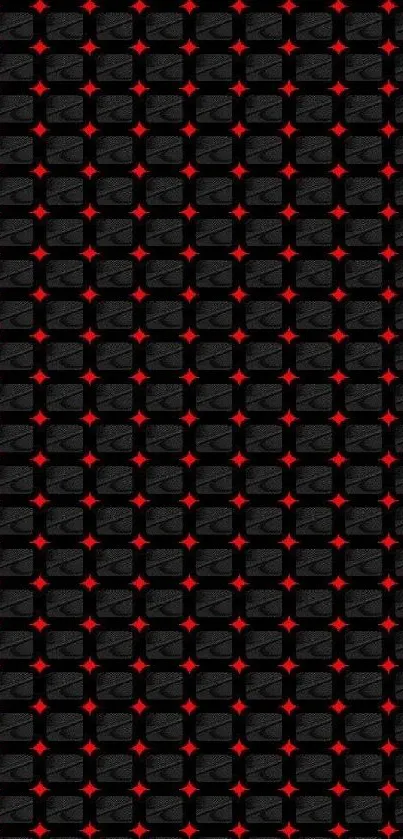 Black and red geometric pattern wallpaper for phone background.