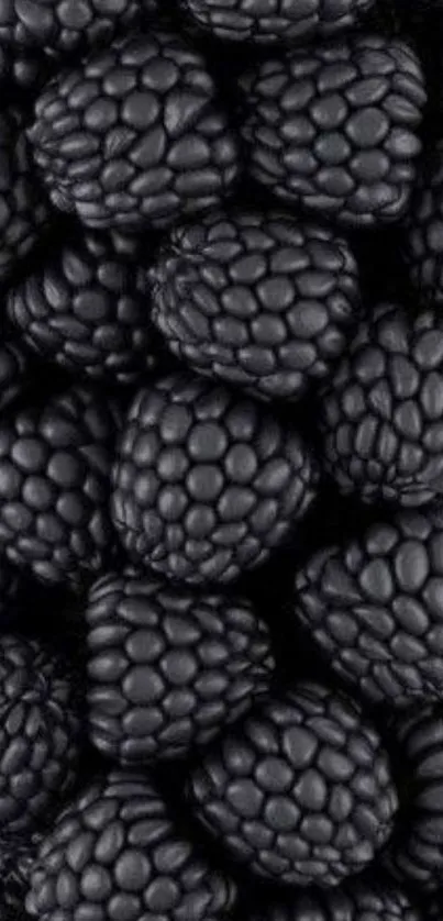 Close-up of textured blackberries creating a dark, stylish phone wallpaper.