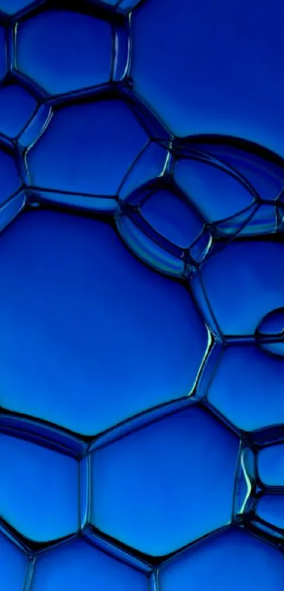 Blue abstract bubble design phone wallpaper.